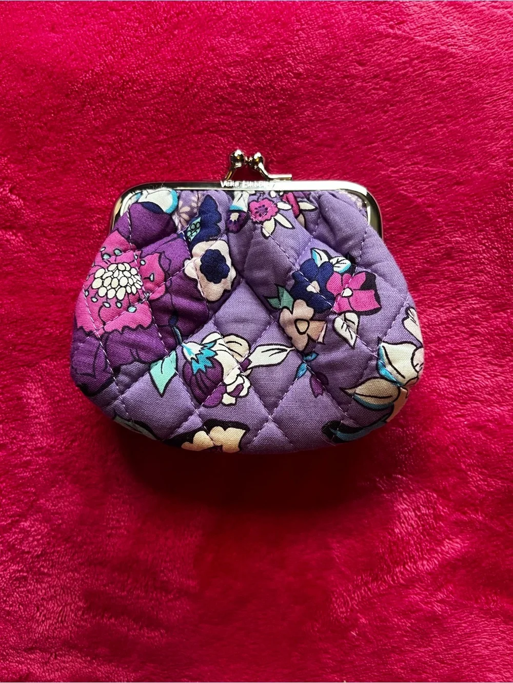 Enchanted Garden Kiss Coin Purse- Vera Bradley 2019 - Picture 2 of 4